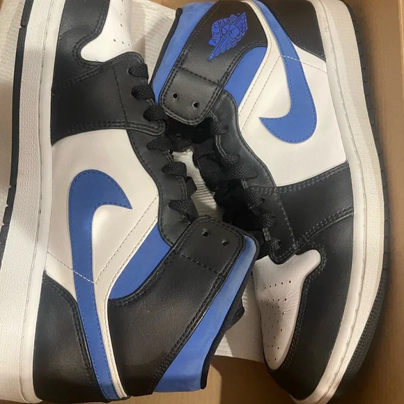Jordan 1 Mid white black racer blue - Picture 10 of 10